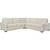 Cody 3 Piece Sectional Sofa in Cumberland Cream Fabric
